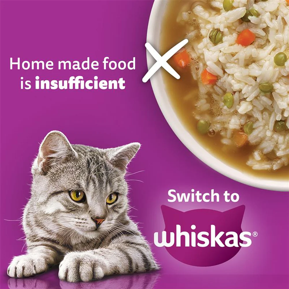 Whiskas Tuna in Jelly, Chicken and Salmon in Gravy Meal Adult Cat Wet Food - Image 33