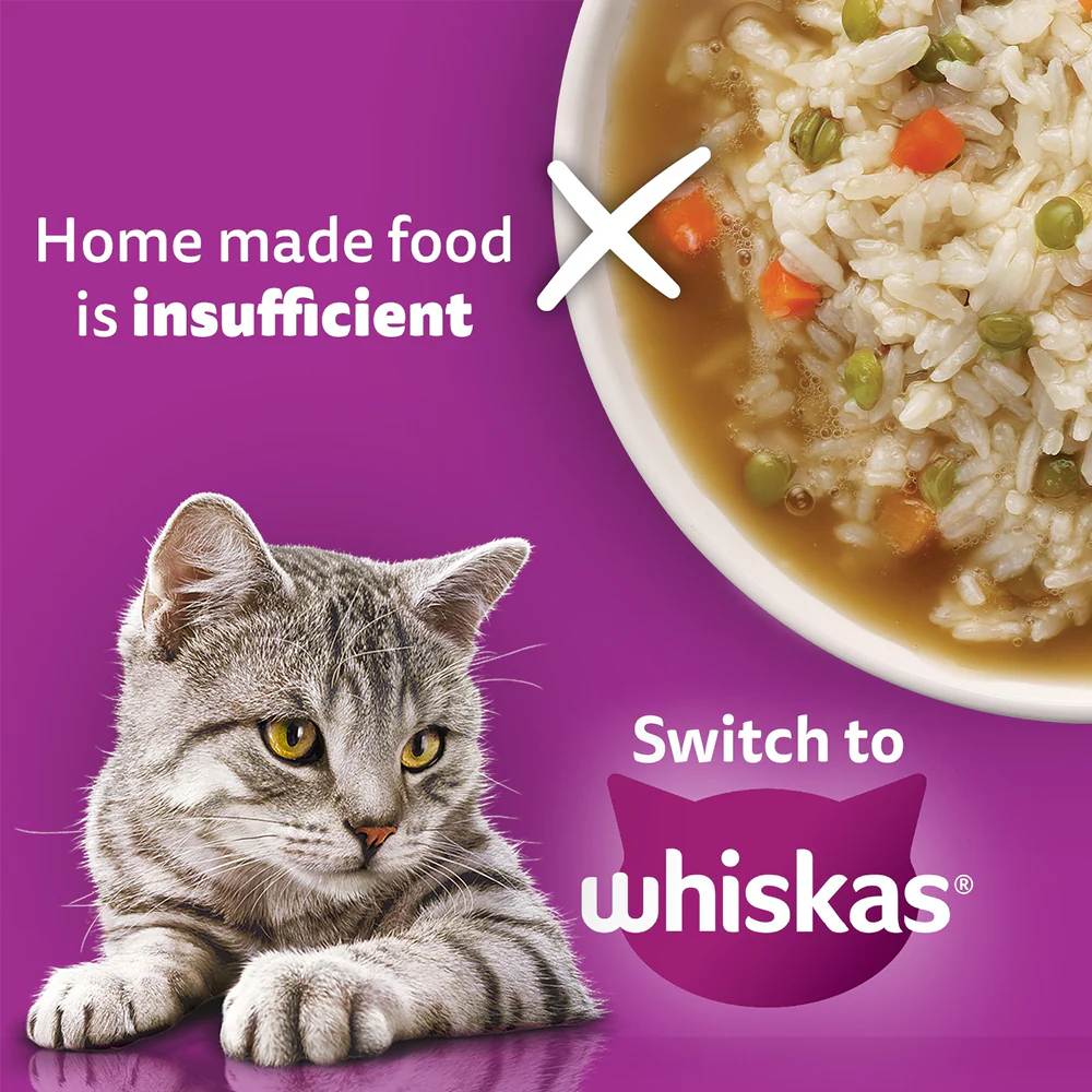 Whiskas Tuna in Jelly, Chicken and Salmon in Gravy Meal Adult Cat Wet Food - Image 37