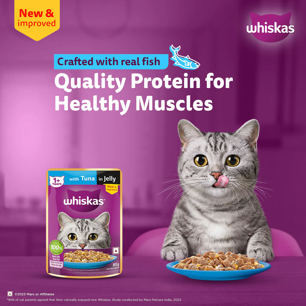 Whiskas Tuna in Jelly, Chicken and Salmon in Gravy Meal Adult Cat Wet Food - Image 6