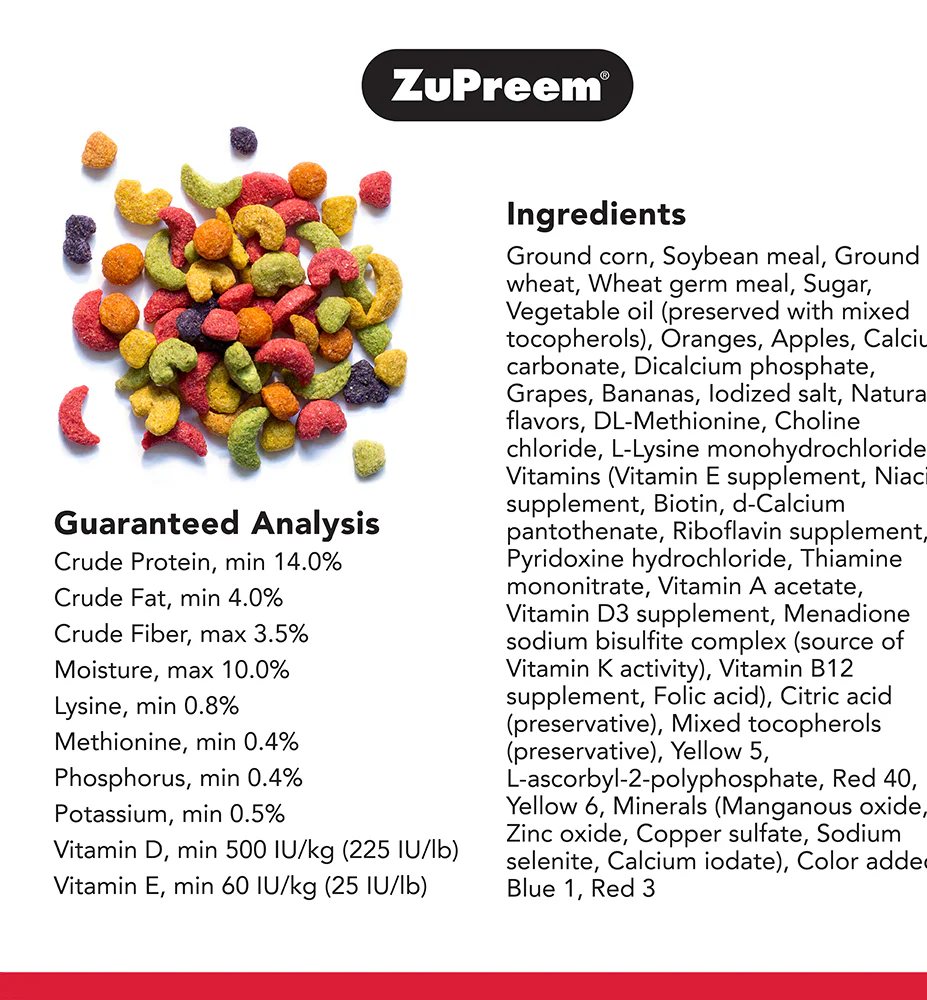 ZuPreem Fruit Blend and Versele Laga Prestige Bird Food for Large Birds and Parrorts - Image 5